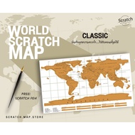 Scratch off Map Classic Scratch-off World Plus! Scraping Pen