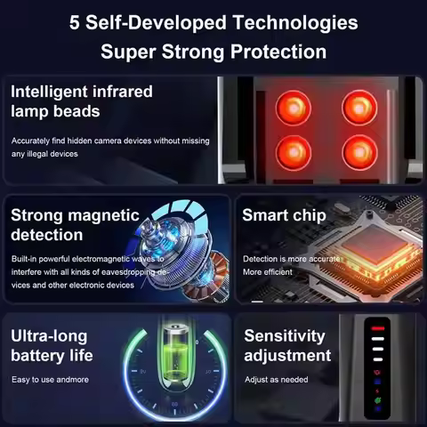 Hidden Camera For T09 Portable Anti Infrared Lens Finder Mini Camera RF Signal Scanner Camera Finder