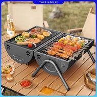 Hibachi Charcoal Grill Portable BBQ Outdoor Grill Stove with Pan - X11