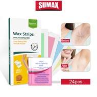 SUMAX 24 pieces ready-to-use wax strips wax strips Brazilian waxing strips