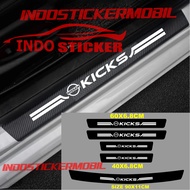 (COD) CARBON 3D CAR KICKS STICKER SILL PLATE CARBON 3D CAR TRUNK BUMPER STAND NISSAN KICKS 5PCS PACK