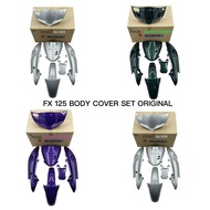 SUZUKI FX 125 BODY COVER SET ORIGINAL SUZUKI PURPLE GREEN SILVER COVER SET ORIGINAL