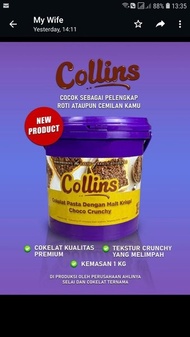 Collins Coklat Crunchy Selei Collins Coklat Crunchy 1Kg