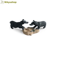 [Nikuyshop] Educational Toys Display Animal Figures Miniature Ferret Animals Badger