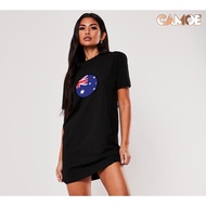 Tshirt Dress CAMOE Australia Flag Australia Flag