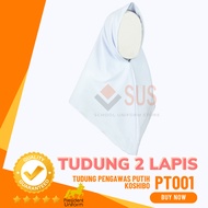 TUDUNG KOSHIBO PUTIH ( KOSHIBO 2 LAPIS ) TUDUNG SEKOLAH PUTIH NILA / PT001 - TUDUNG SEKOLAH JENAMA P