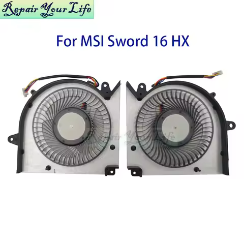 CPU GPU Fan Cooler For MSI Sword 16 HX B14V B14VFKG B13V B13VFKG 17 HX B14VGKG PABD08008SH N526 Lapt