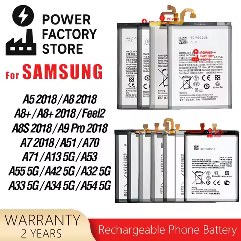Brand New Phone Battery For Samsung A5 A7 A8 A8+ A8S 2018/ Feel2 / A9 Pro 2018 / A51 / A70 A71 / A13