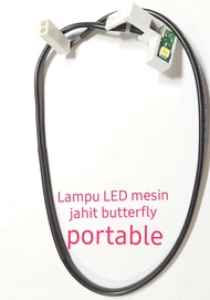 lampu LED mesin jahit portable butterfly