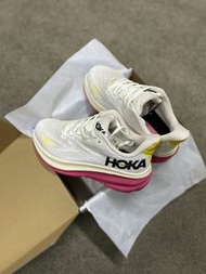 💥現貨💥 軟彈透氣輕量緩震 女款專業百搭慢跑鞋 | HOKA ONE ONE Clifton 9 白桃粉黃限定配色|