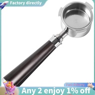51mm Portafilter 3 Ears, Stainless Steel,51mm Bottomless Portafilter with Wood Handle and Filter Bas
