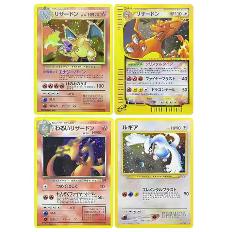 PTCG Cards Japanese Rocket Dark Charizard Neo Era Lugia Promo Kangaskhan e-Series Era Charizard Holo
