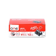 คลิปดำ 41 มม. (12 ตัว) ONE 109