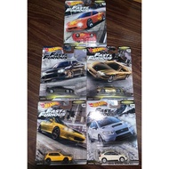 Hot Wheel Premium Fast & Furious Set (Honda EG, Toyota AE86, Nissan R32 , S15)
