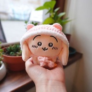 小熊帽-橙粉 | 娃衣 吉伊卡哇 ちいかわ Chiikawa 10cm適用