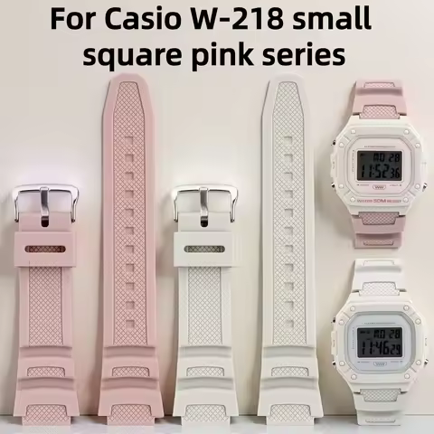 For Casio W-218H W-218HC AE-1200 SGW-300 SGW-400 MRW-200 series Silicone Rubber Watch Strap Women's