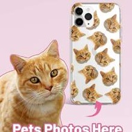 1 ชิ้น ลายหัวแมวน่ารัก เคสโทรศัพท์ TPU ใสแบบกำหนดเอง 1.0 เข้ากันได้กับ IPhone 15 Pro Max/17 Pro Max/