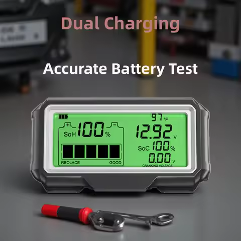 ANCEL BM200 PRO 12V Car Battery Capacity Tester Monitor LED Display Waterproof SOH SOC Battery Healt