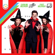 [Free Size] Little Red Riding Hood Vampire Dracula Halloween Costume Cloak Cape for Adults Kids