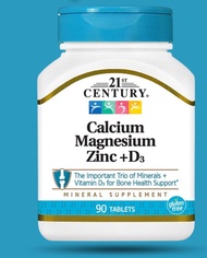21st Century, Calcium Magnesium Zinc + Vitamin D3, 90 tablets (No.8)