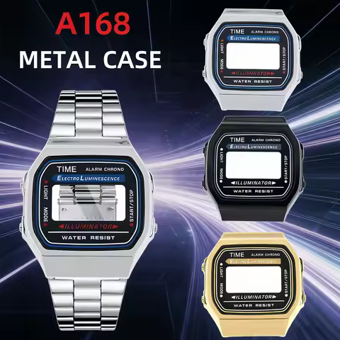 A158 A168 Mod kit metal case for Casio F91 a159 a158 stainless steel case Bracelet 18mm Silver/black