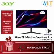 Acer Nitro XZ322QUV3 Gaming Curved Monitor - 31.5" /1ms VRB /2560 x 1440/180Hz/VA Panel/HDMI/DP/Spea