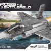Xingbao BRICKS XB-06026 F-35 fighter aircraft accross battlefield