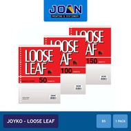 JOYKO Loose Leaf B5 Refill Paper Paper Refill B5 - 50, 100 Sheets