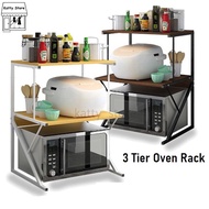 Premium Wood 3 Tier Oven Rack Kitchen Rack Kitchen Storage Organizer Microwave Rack Rak Ketuhar Dapu