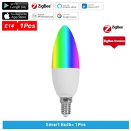 【Limited Time Only】 E14 Led Smart Wifi Zigbee Bulb Rgb Cw Led Lamp Dimmable Bulb Ewelink App Works W