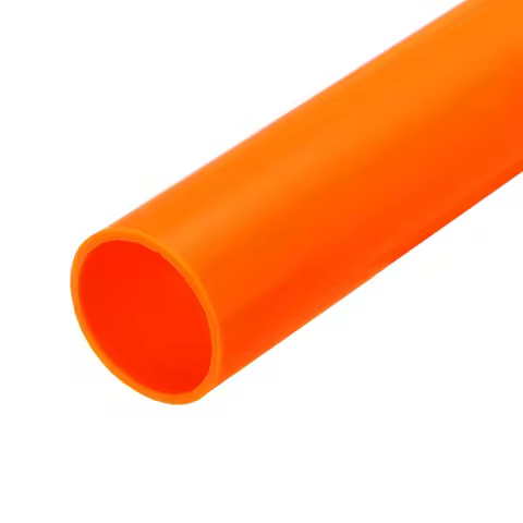 0.2-0.5Meters PVC Rigid Tube Round Pipe Hardware Tubing 16mm-45.2mm ID Orange High Impact for Water 