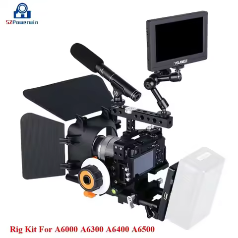 SZPowerwin For A6000 A6300 A6400 A6500 DSLR Camera Photo Studio Rig Kit Fit with Slider Stabilizer F