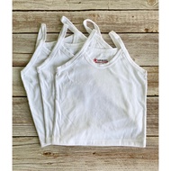 1pc Kids Plain DM White Spaghetti Strap Top for Girls Baby I Kids Clothes 100 % Cotton 0-9 yrs old