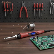[Initiatour] Digital Adjustable Temperature Soldering Iron Kit Fast Heat Up 5 Replaceable Tips for H