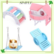 SIMPLESHOP Hamsters House Hedgehog Wooden Swing Gerbil