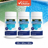 One Pack Pool Cleaning Tablets 100g, Clear Water Algae Control And Stain Remover Chlorine Tablets Fo