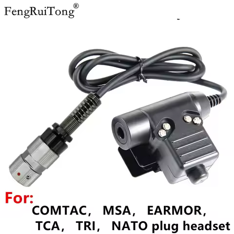 Tactics PTT for COMTAC MSA EARMOR TCA TRI NATO plug headset ,for IDF710 PRC-148 PRC-152 tactical 6-P