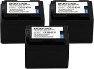 3 pack BP-727 Replacement Camera Battery 3.6V 3000mAh for Canon BP-709 BP-718 BP-745 VIXIA HF R30 M5