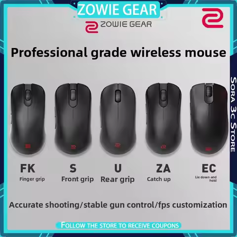 ZOWIE GEAR U2/EC/S/FK/ZA-DW Wireless Mouse Suitable for Multiple Grip Techniques Stable Operation Pr