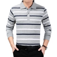 MIANCHAOBEI Long Sleeve Male Shirt Work Wear Stripe for Men Down Collar Autumn Winter Basic Office C
