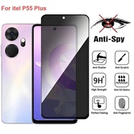 ITEL P55 NFC P55 5G ANTI SPY TEMPERED GLASS PRIVACY 9H HIGH QUALITY