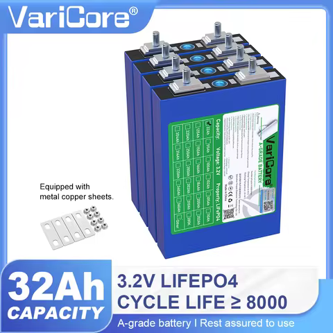 1-4pcs 3.2V 32Ah LiFePO4 battery pack phosphate 3C 5C discharge 32000mAh 12.8v Motorcycle Car motor 
