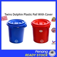 Wecareyou20 Plastic Pail with Cover Tong Plastik Water Tub Tong Air Tong Mandi Besar Tong Sampah Bal