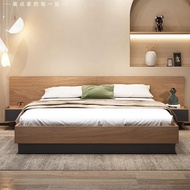 Katil double gaya tatami Nordic 1.5m/1.8m, katil bilik tidur utama gaya Jepun minimalis moden dengan