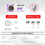 MAXELL battery Maxell Original Battery 1pcs or 5pcs CR1220 / CR 1616 / CR 1620 / CR 1632 / CR 2016 /