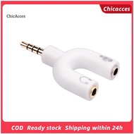 ChicAcces 2 in 1 35mm Male to Female Jack Microphone Audio Splitter Converter Adapter