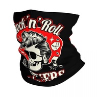 【Top-Rated Product】 Rockabilly Rock And Roll Skull Dice Rockers Bandana Neck Gaiter Windproof Face S