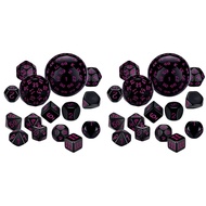 30Pieces Complete Polyhedral DND Dice Set D3-D100 Spherical Dice Set for Role Playing Table Games Su
