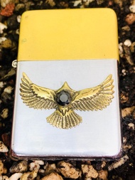 Eblem Chim đính đá đen dán Zippo