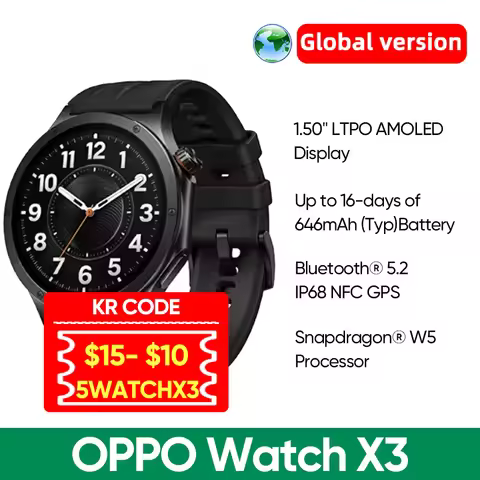 Global Version OPPO Watch X3 Smart Watch Ultra-Light Titanium Alloy Case 1.50" LTPO AMOLED Display 1